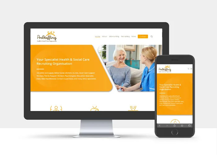 ProStaffing247 website pages carrying the new messaging