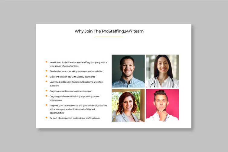 ProStaffing247 staffing services collateral